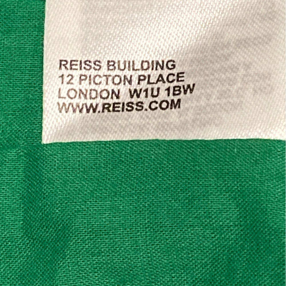 NWT Reiss Emerald Green Esme Linen Tie Side Midi Dress - Sz 2 - Picture 10 of 10